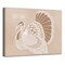 Crafted Creations Brown and Beige Minimal Turkey II Canvas Thanks Giving Wall Art Decor 30" x 40"